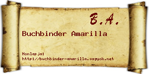 Buchbinder Amarilla névjegykártya